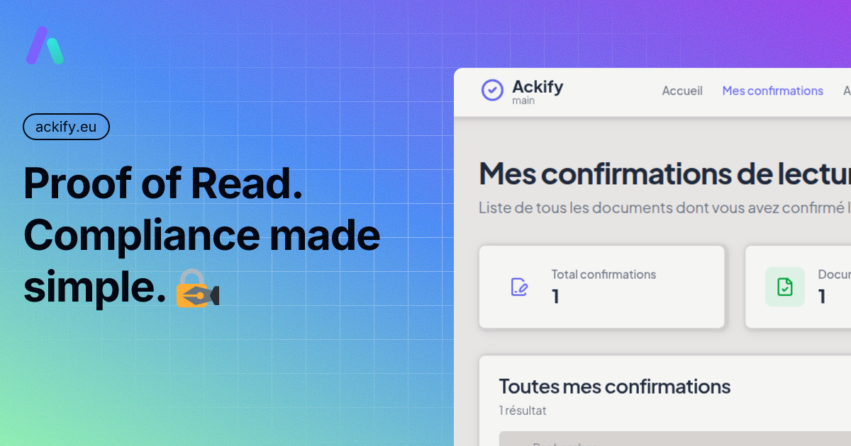 Ackify - 🔏 Proof of Read. Compliance made simple.